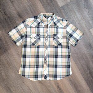 Salt Valley Western Short Sleeve Shirt Men's XL Pearl Snaps RN66170